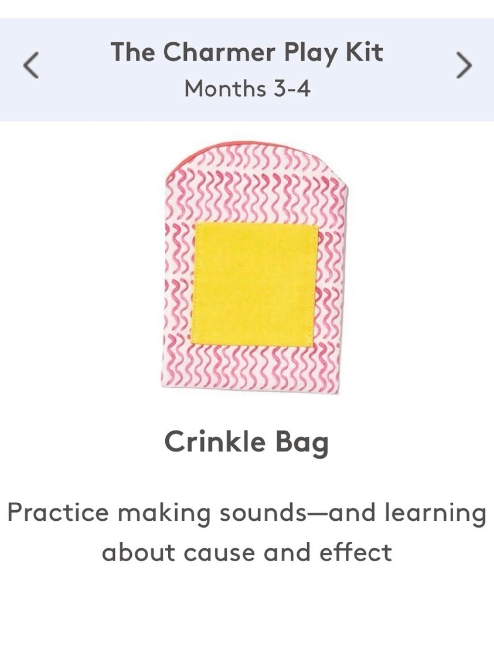 Lovevery Crinkle Bag - Like New